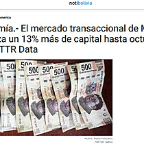 Economa.- El mercado transaccional de Mxico moviliza un 13% ms de capital hasta octubre, segn TTR Data